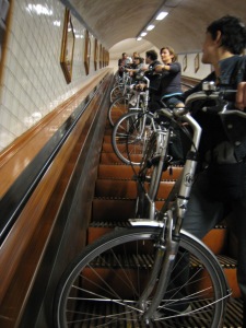 fiets in tunnel